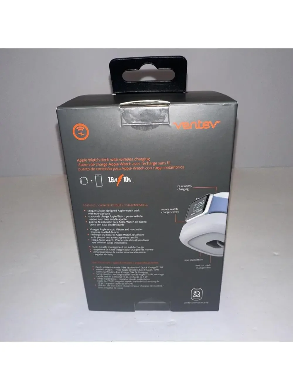 Ventev Wireless Charger Watchdock Duo - Qi 10W Fast Charger for Apple Products